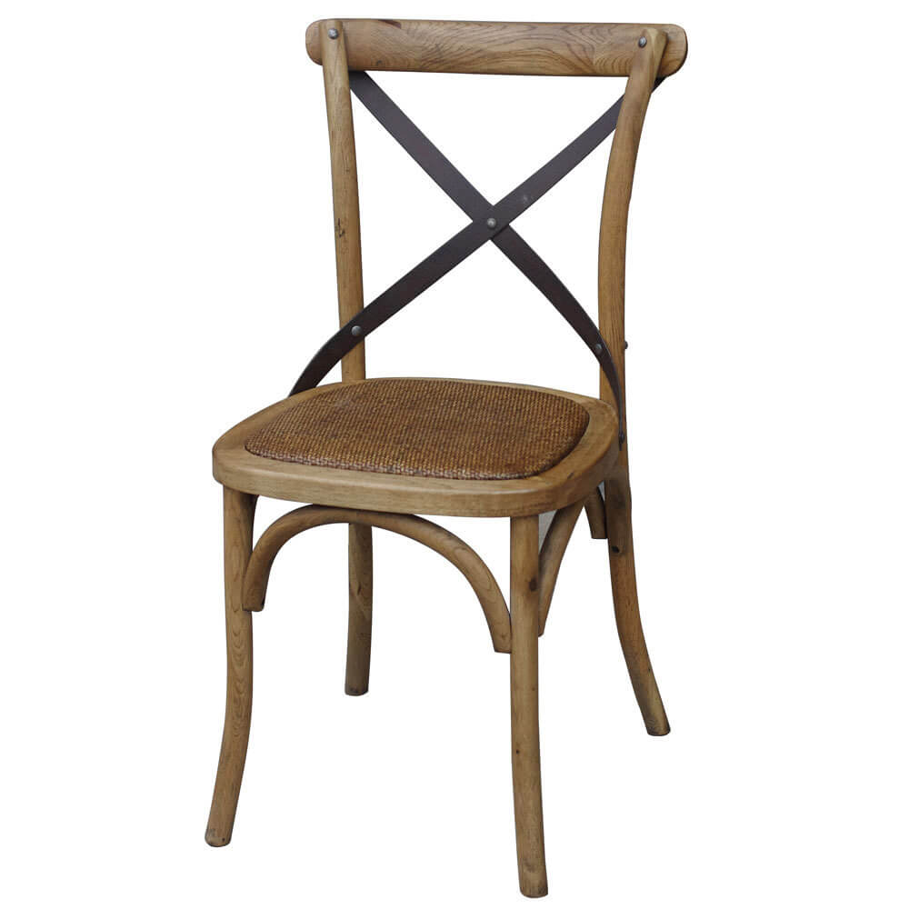 Monarch I Dining Chair with Metal Cross Back